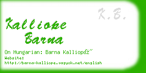 kalliope barna business card